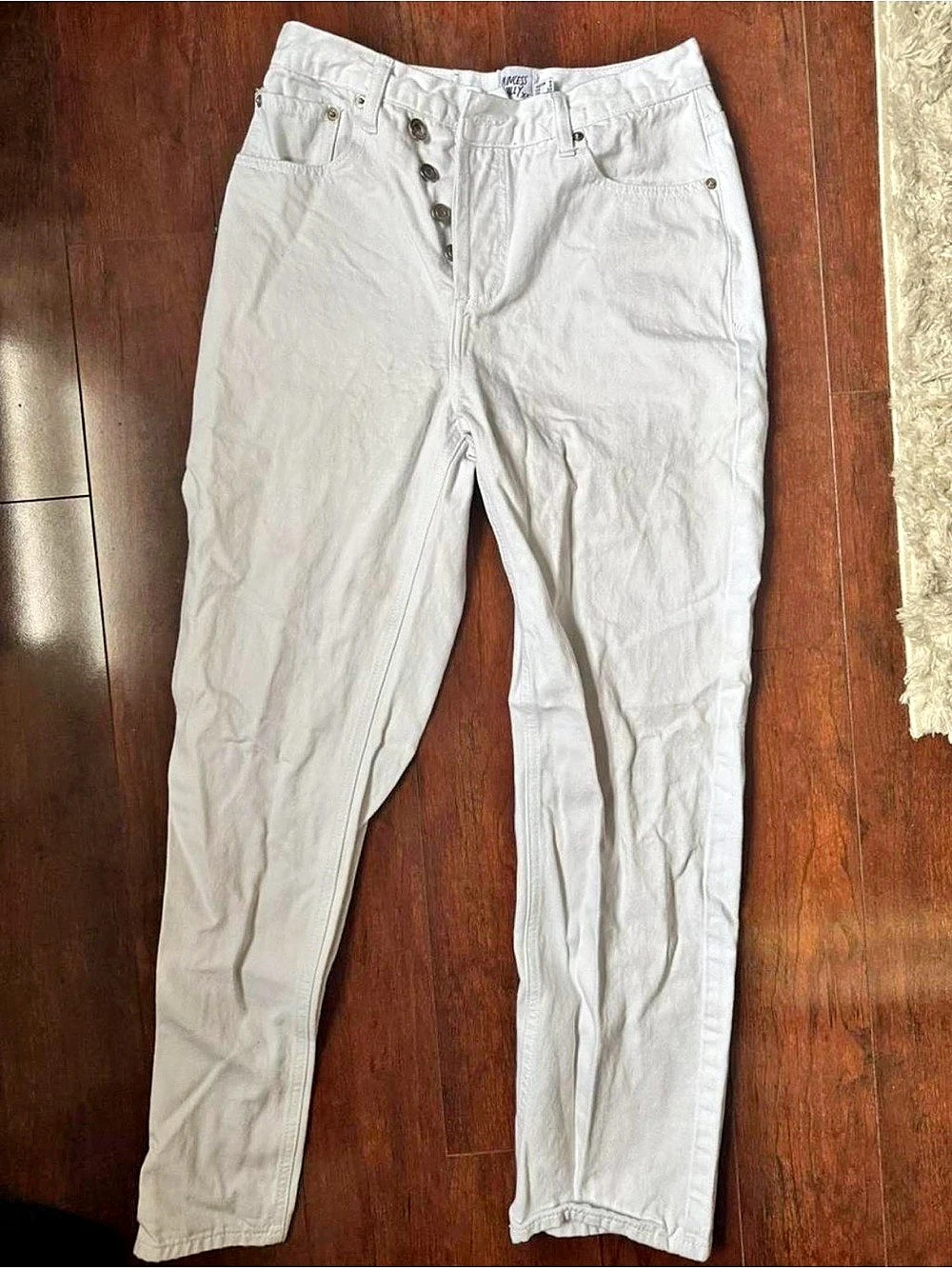Princess Polly New York Skinny Jeans White Size 2